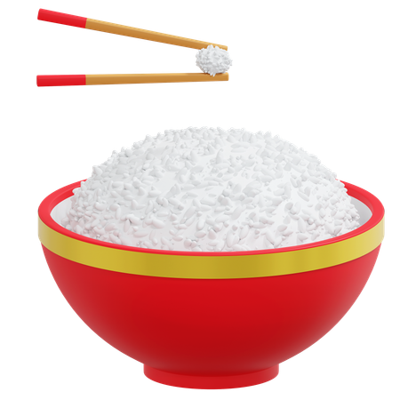 Bowl Of Rice  3D Icon