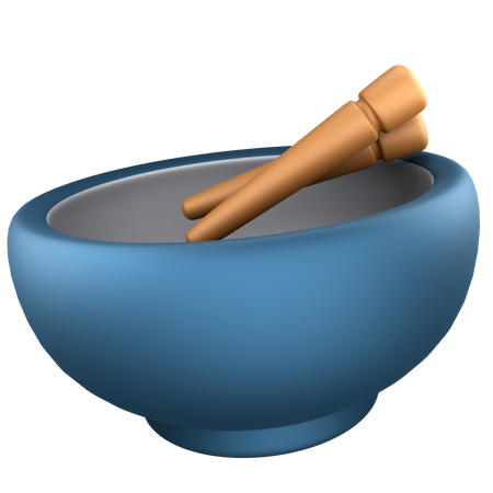 Bowl With Chopsticks  3D Icon