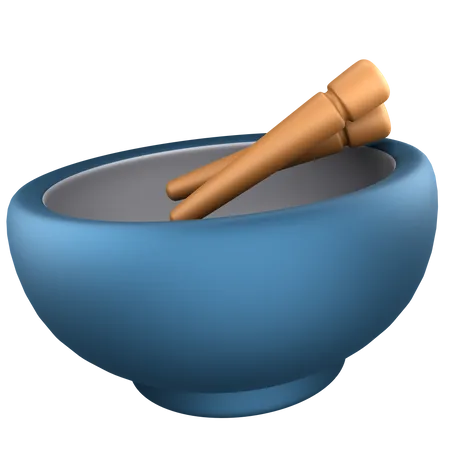 Bowl With Chopsticks  3D Icon