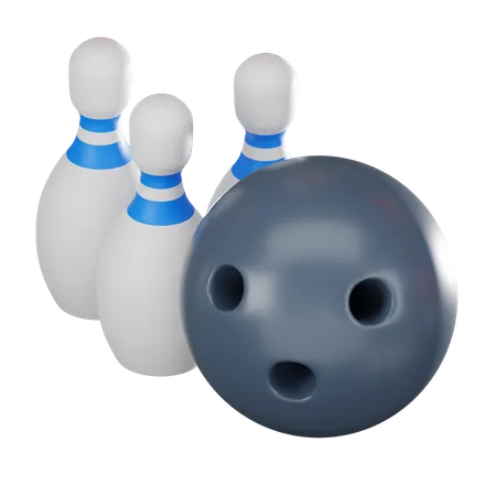 Bowling And Pin Great For Sports Designs Recreational Content And Game Elements Dynamic Addition To Any Sports Themed Project 3 D Render Illustration 3D Icon