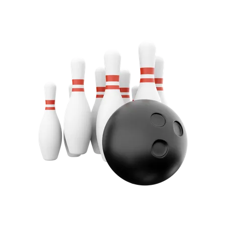 3 D Render Bowling White Skittles 3 D Render Leisure Game 3 D Render Bowling Icon 3D Icon