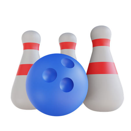 Bowling Ball And Alley Pins  3D Illustration