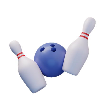 Bowling Ball And Alley Pins 3D Illustration