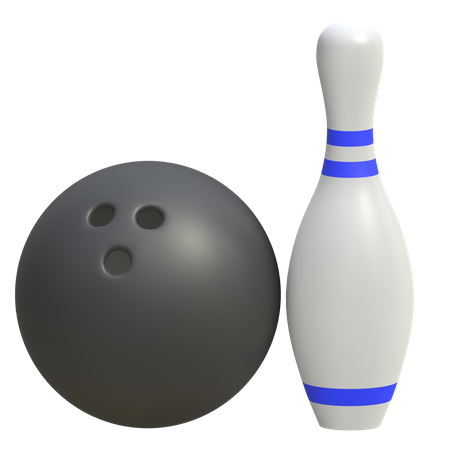Bowling Ball And Bowling Pins 3D Illustration
