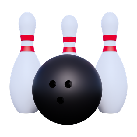Bowling Ball and Pin  3D Icon