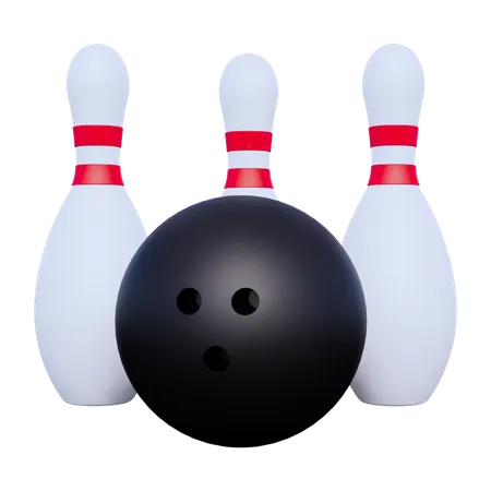Bowling Ball and Pin  3D Icon