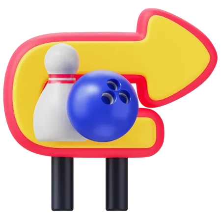 Bowling Board  3D Icon