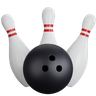 3d bowling game logo