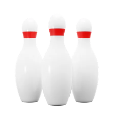 Bowling Pin Strike Sport Game Equipment 3 D Icon Illustration Render Design 3D Icon