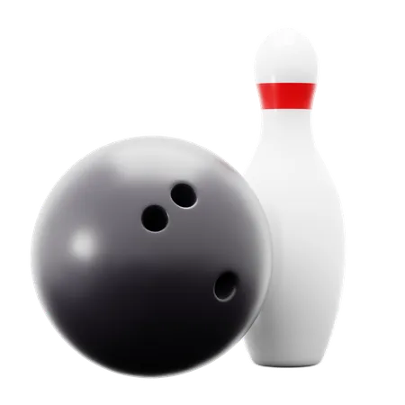 Bowling Pin Ball Indoor Sport Game Equipment 3 D Icon Illustration Render Design 3D Icon