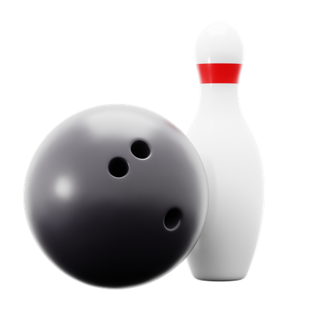 Bowling Pin And Ball  3D Icon