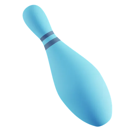 3 D Illustration Of Blue Bowling Pins 3D Icon