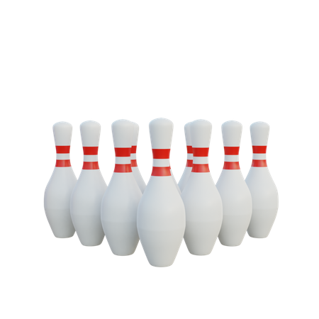 Bowling Pins  3D Icon