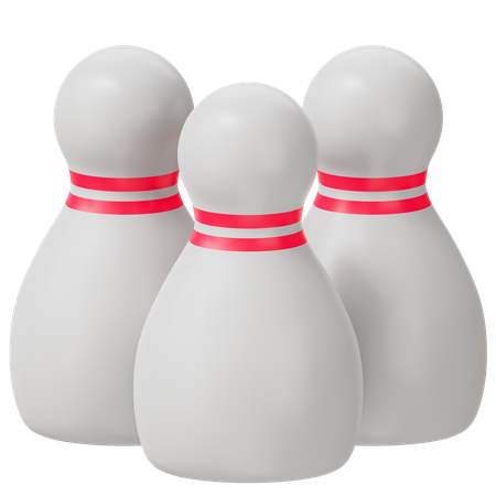 Bowling Pins  3D Icon