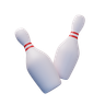 bowling pins 3d logo