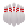 bowling pins 3d logo