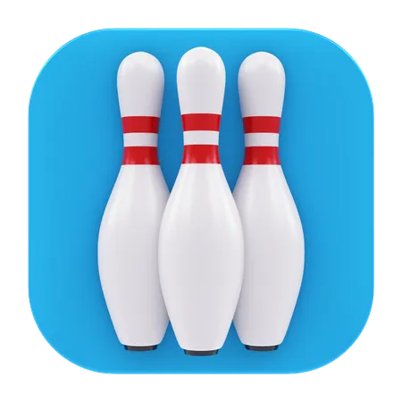 Bowling Pins App  3D Icon