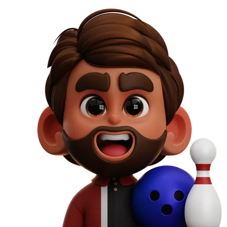 BOWLING PLAYER  3D Icon