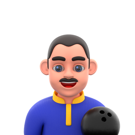 Bowling Player  3D Icon