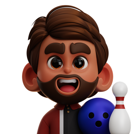 BOWLING PLAYER  3D Icon