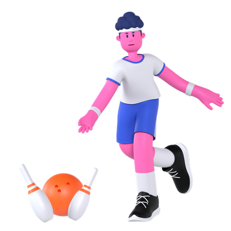 Bowling Player  3D Icon