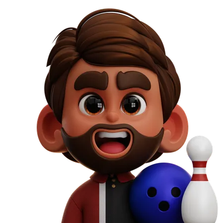 Bowling Player  3D Icon