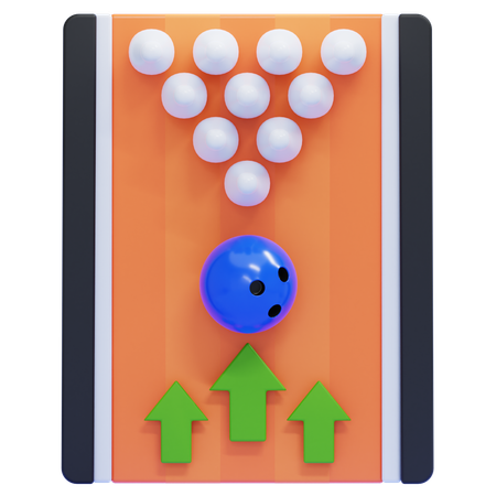 볼링 던지기  3D Icon