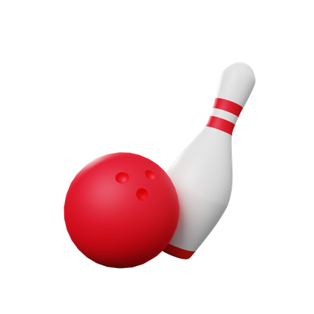 Bowlingballand Pin  3D Illustration