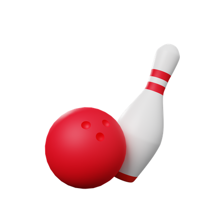 Bowlingballand Pin 3D Illustration