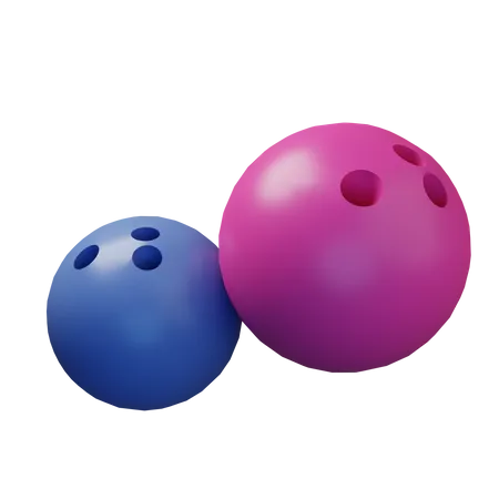 Bowlingkugeln  3D Illustration