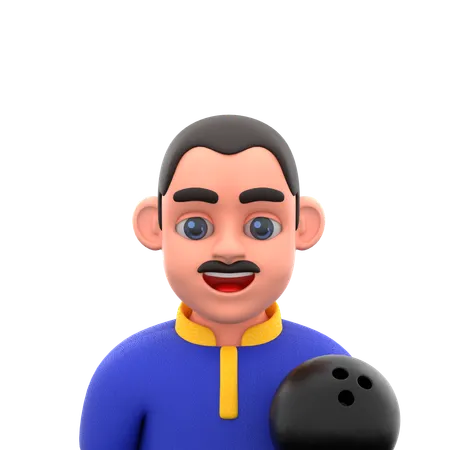 Bowlingspieler  3D Icon