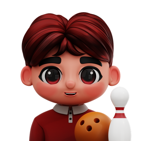 Bowlingspieler  3D Icon