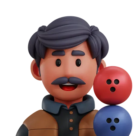 Bowlingspieler  3D Icon
