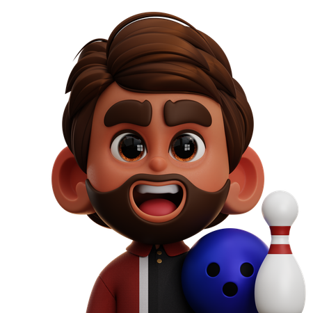 Bowlingspieler  3D Icon