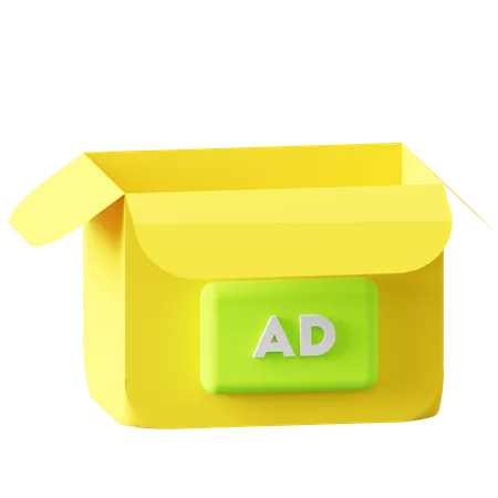 Box Ad  3D Icon