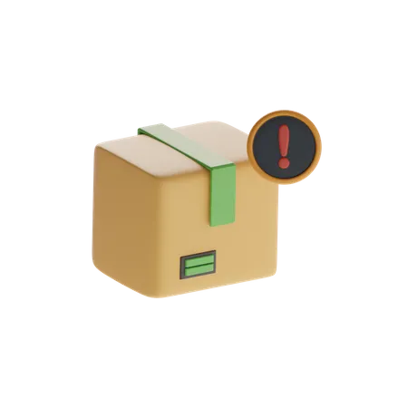 Box And Alert Notification  3D Icon