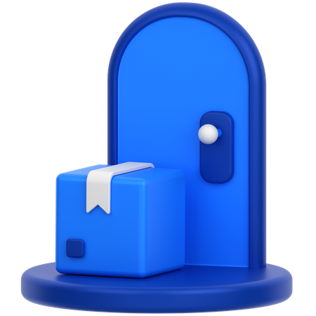 Box At Door  3D Icon