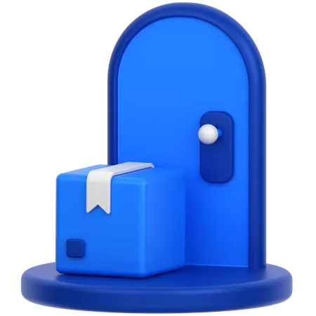 Box At Door  3D Icon