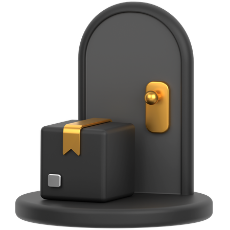 Box At Door  3D Icon
