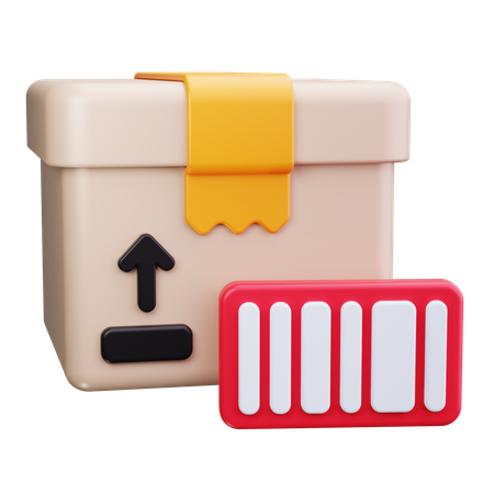 ボックスバーコード  3D Icon