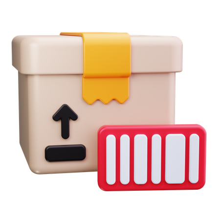 Box Barcode  3D Icon