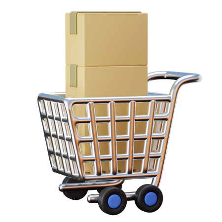 Box Cart 3D Icon