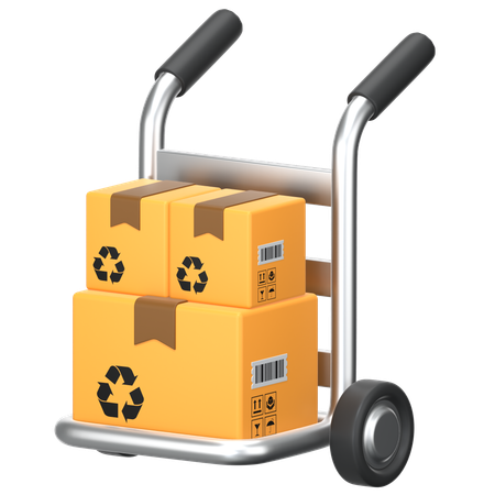 ボックスカート  3D Icon
