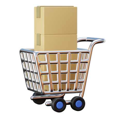 Box Cart  3D Icon