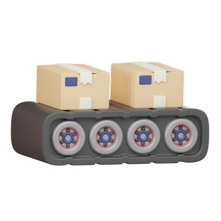 Box Conveyor  3D Icon