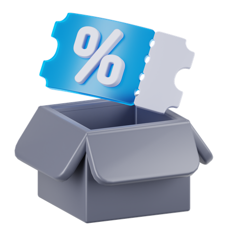 Box Coupon  3D Icon