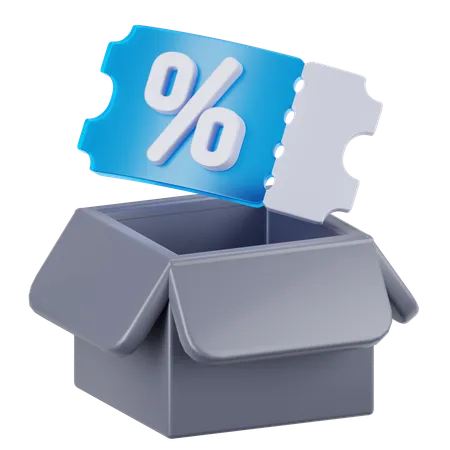 Box Coupon  3D Icon