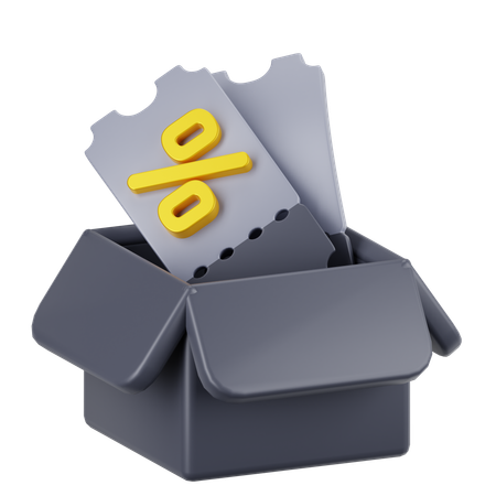 Box Coupon  3D Icon