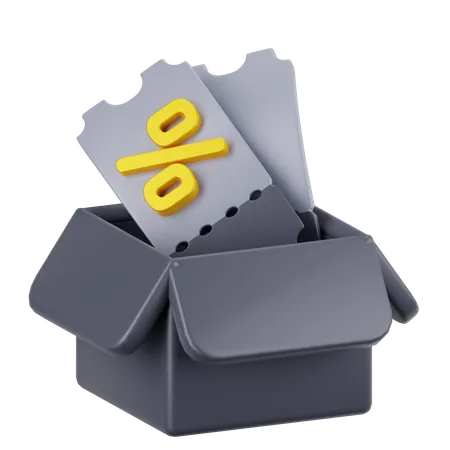 Box Coupon  3D Icon