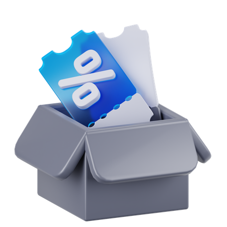 Box Coupon  3D Icon